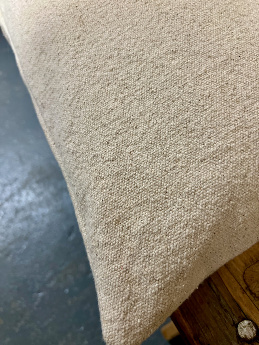 'No Waste' Rustic Ecru Grainsack Large Bench Cushion