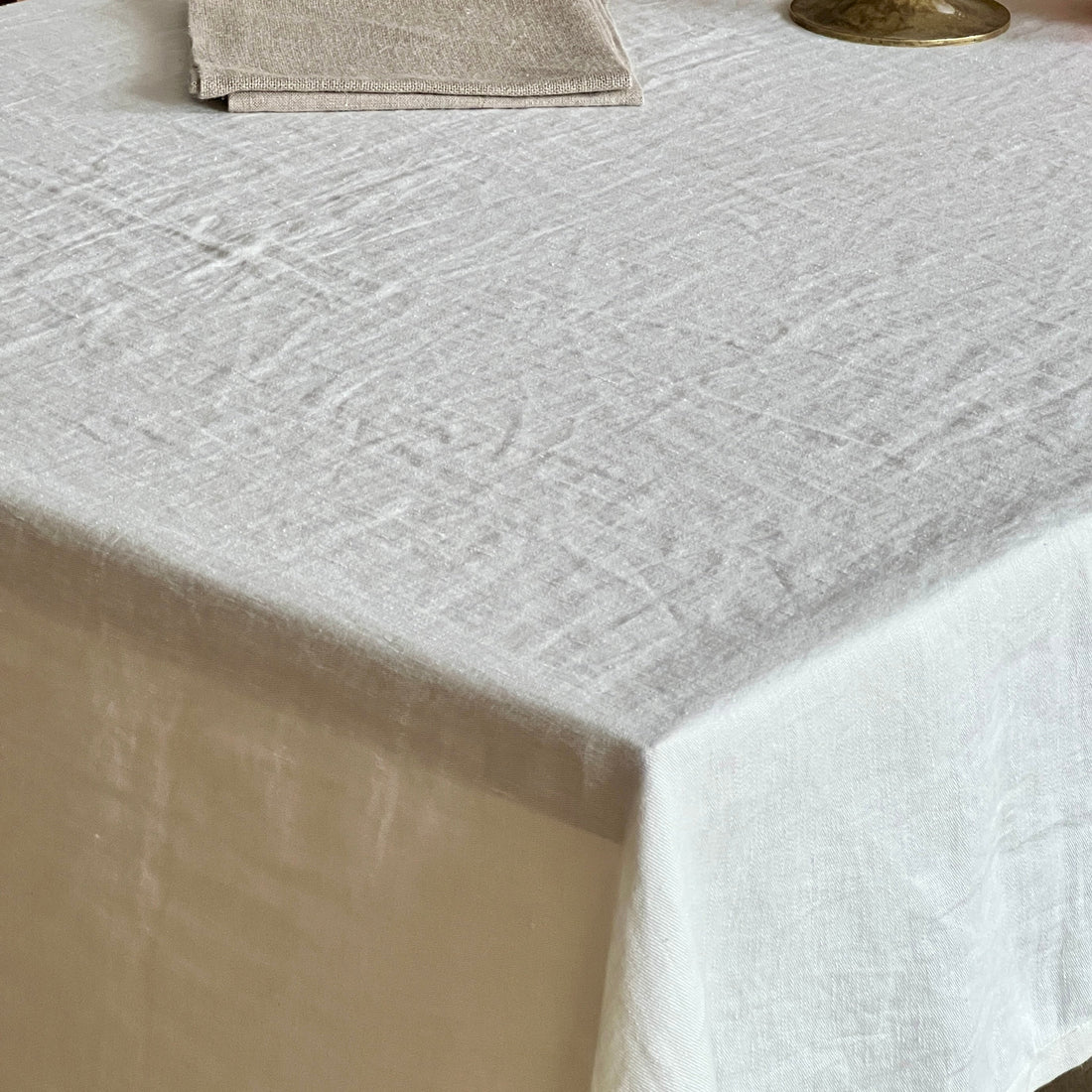 Double Width Woven Italian Linen + Hemp - 'Buttermilk'
