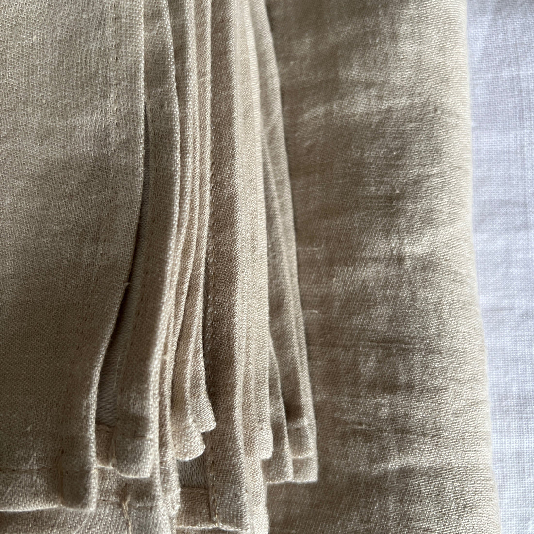 Italien Soft Woven Linen Hemp Tablecloth - Soft Natural