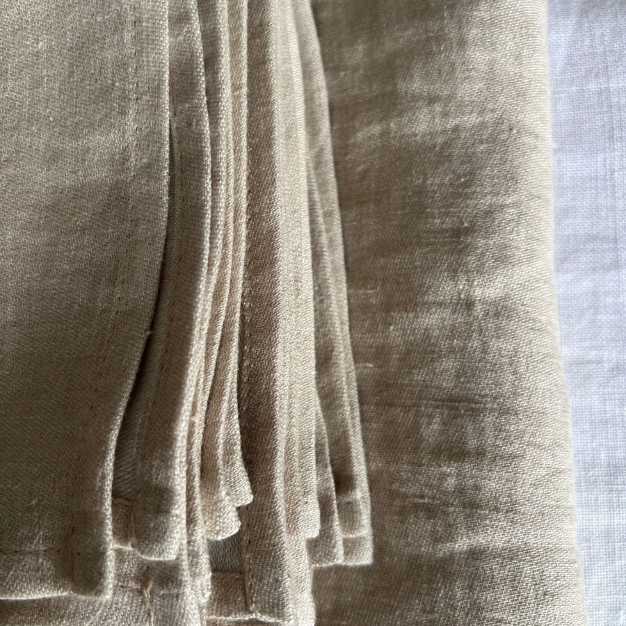 Italien Soft Woven Linen Hemp Tablecloth - Soft Natural