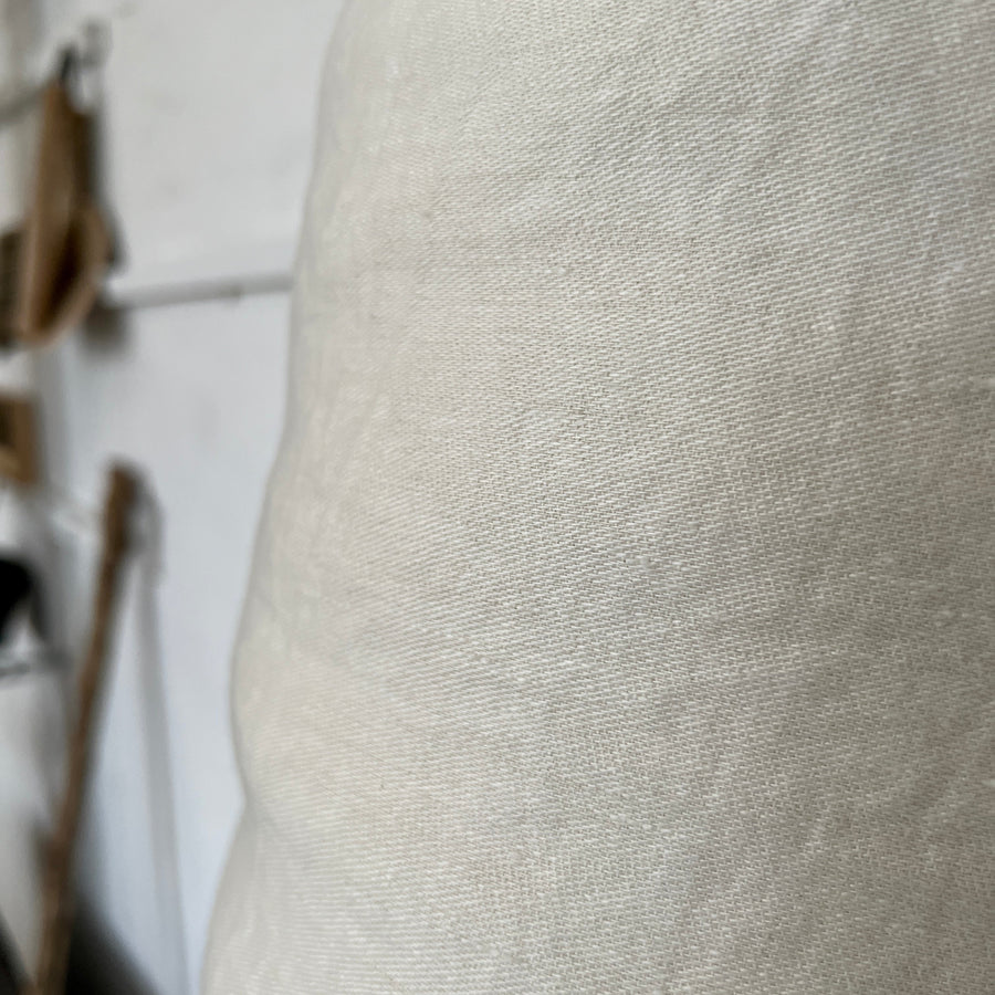 Double Width Woven Italian Linen + Hemp - 'Buttermilk'