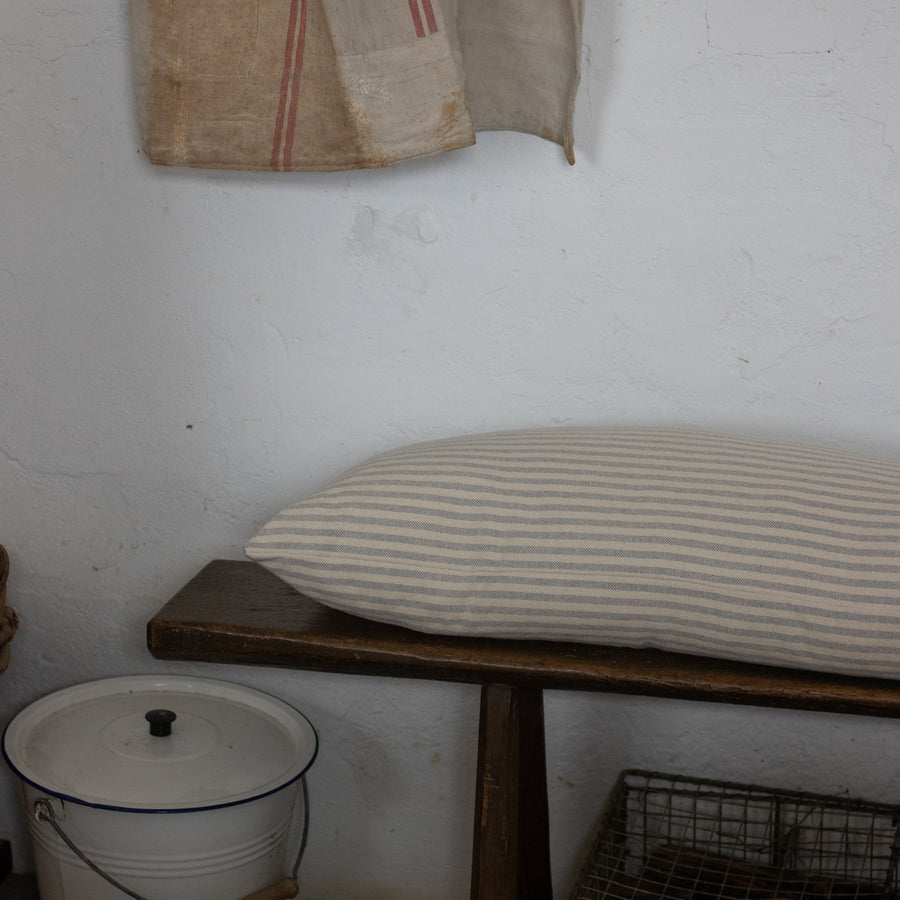 NEW 'Mariola' Recycled Cotton Stripe Bench Cushion - Sky Blue