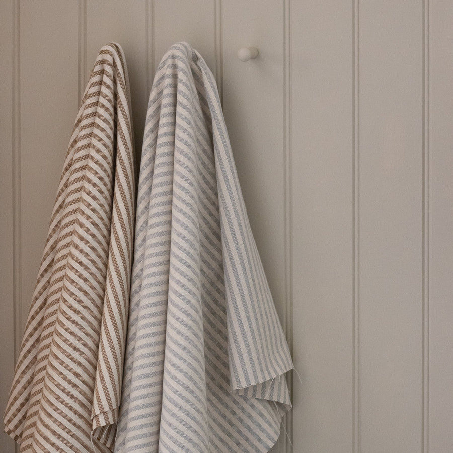 NEW 'Mariola' Recycled Striped Cotton -'Caramel'