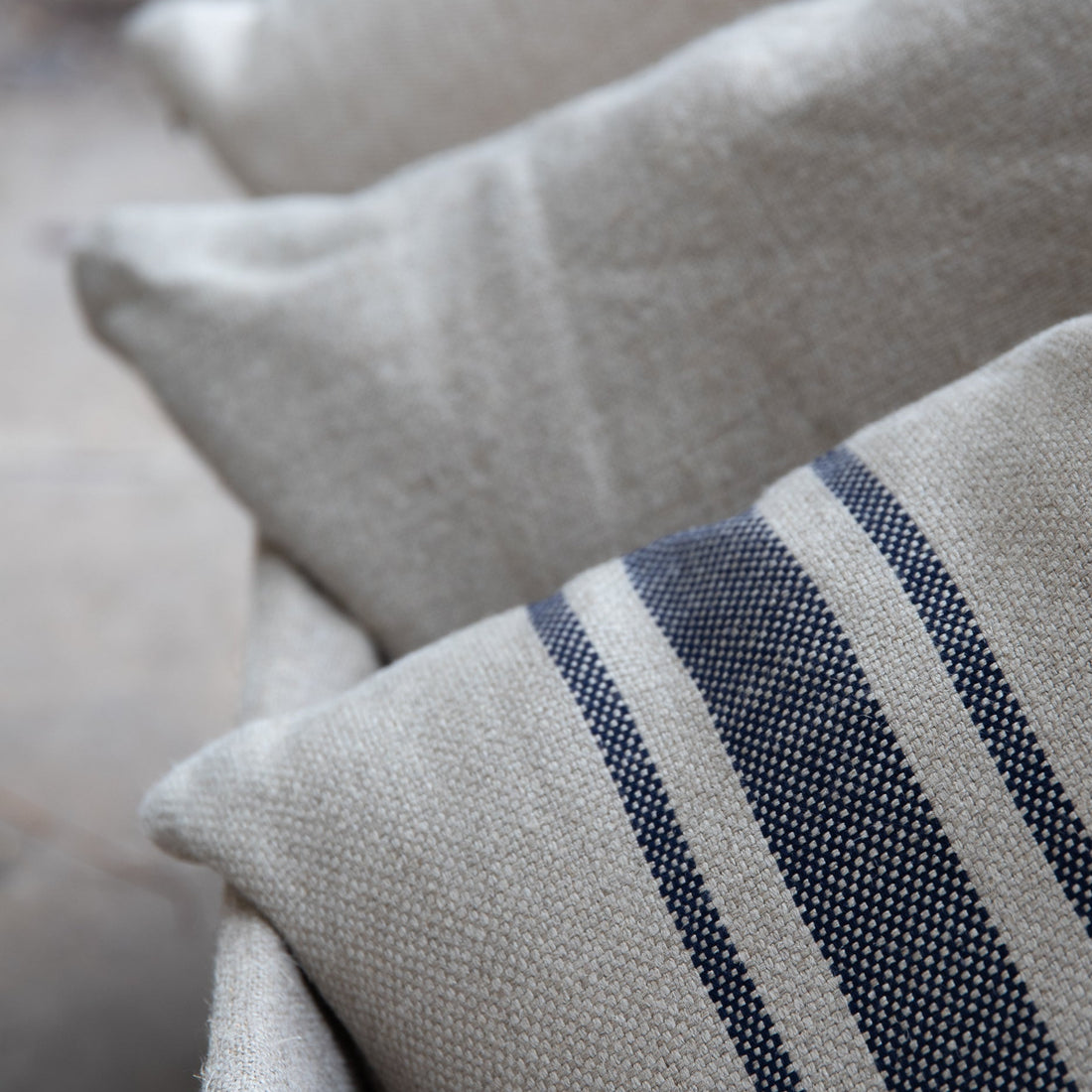 Archive | Montblanc Black Stripe Linen Oblong Cushion 50 x 30cm