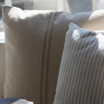 Rustic Natural Stripe Grainsack Cushion