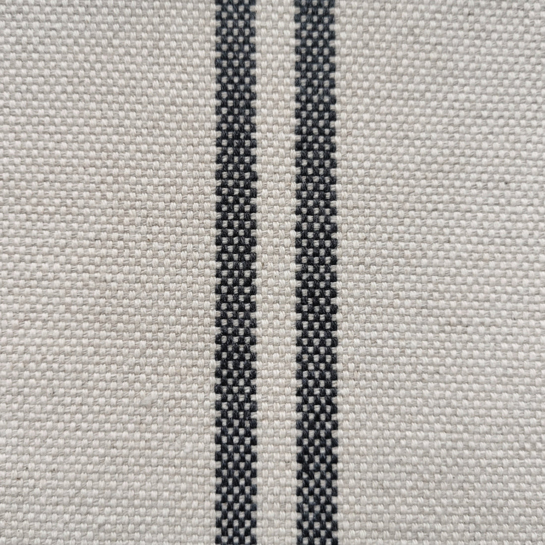 'Recover' Recycled French Stripe Grainsack Oblong Cushion