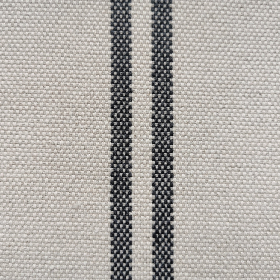 'Recover' Recycled French Stripe Grainsack Oblong Cushion