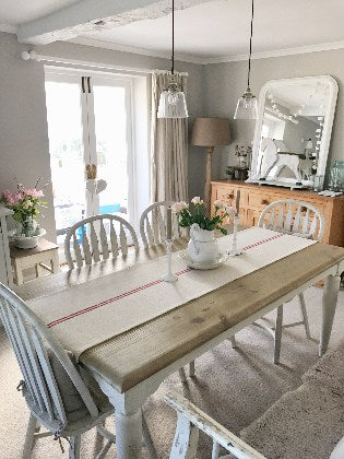 Rustic Red Stripe Grainsack Tablerunner