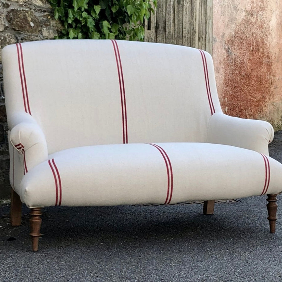Rustic Red Stripe Grainsack Fabric