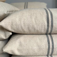 Archive | Grey Stripe Grainsack Cushion Cover - 55cm