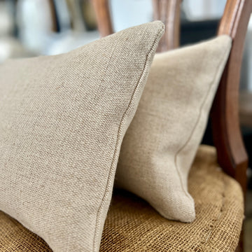 Rustic Woven Jute Grainsack Oblong Cushion
