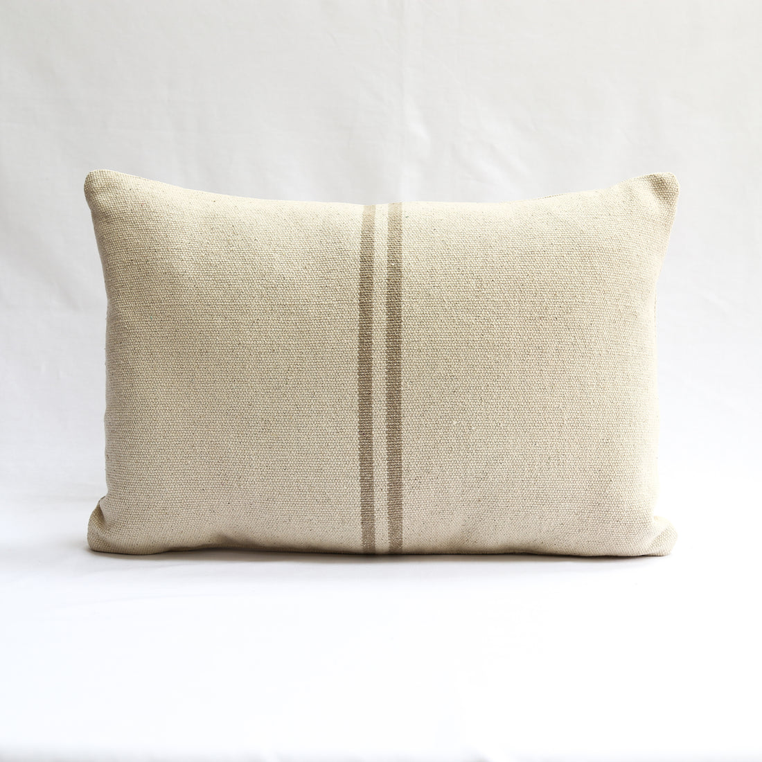 Rustic Natural Stripe Grainsack Cushion