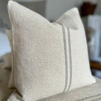 Rustic Natural Stripe Grainsack Cushion Cover
