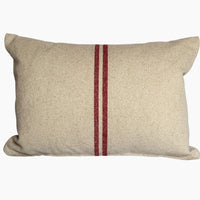 Archive | Red Stripe Grainsack Cushion | 40 x 30cm