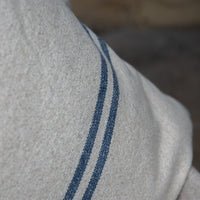 Rustic Blue Stripe Grainsack Oblong Cushion