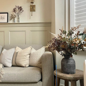 Rustic Grey Stripe Grainsack Cushion Cover