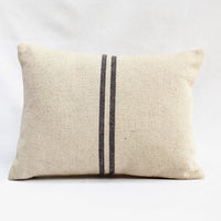 Archive | Grey Stripe Grainsack Small Oblong Cushion | 40 x 30cm