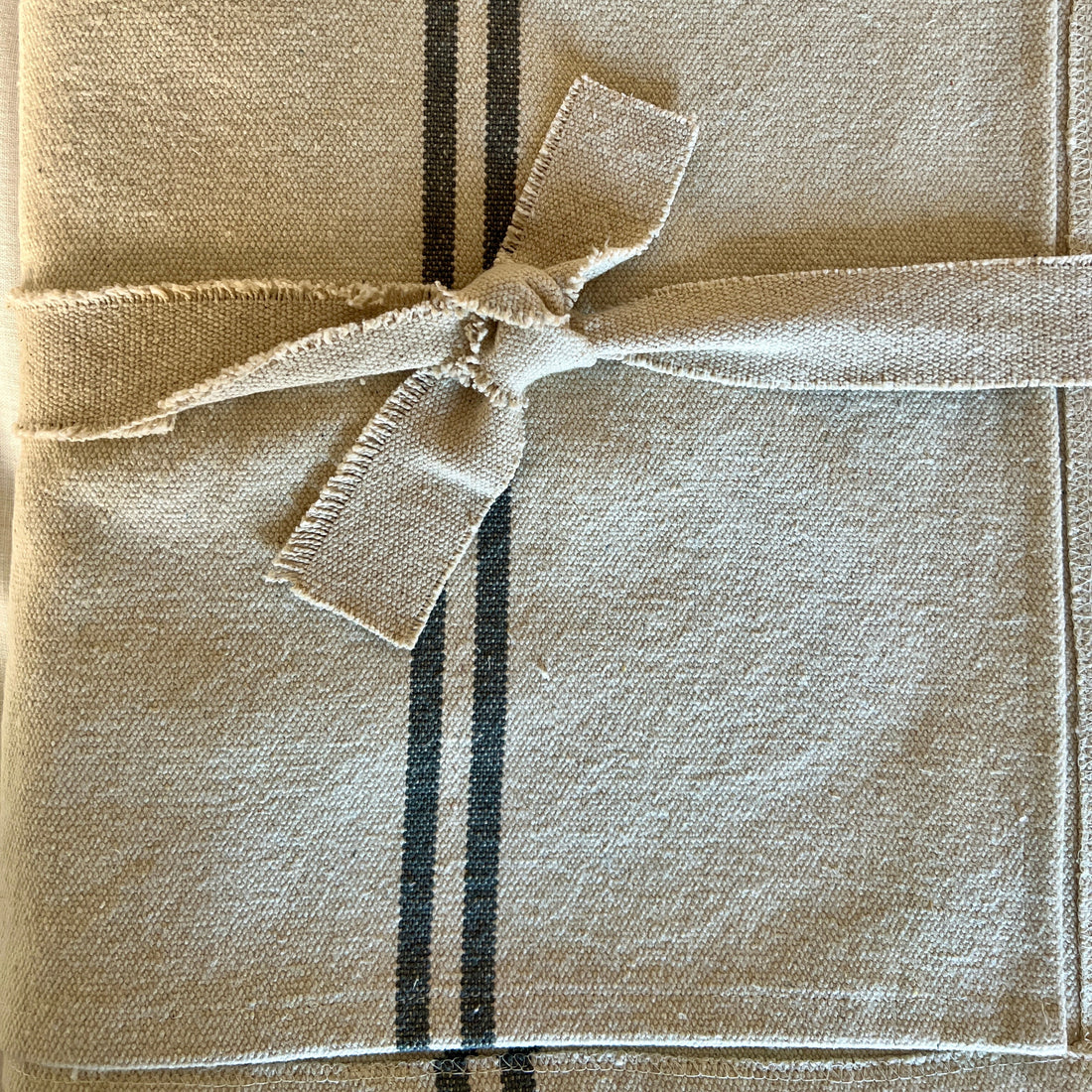 Archive | Rustic Grey Stripe Grainsack Table Cloth | 280cm x 140cm