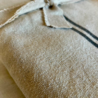 Archive | Rustic Grey Stripe Grainsack Table Cloth | 280cm x 140cm