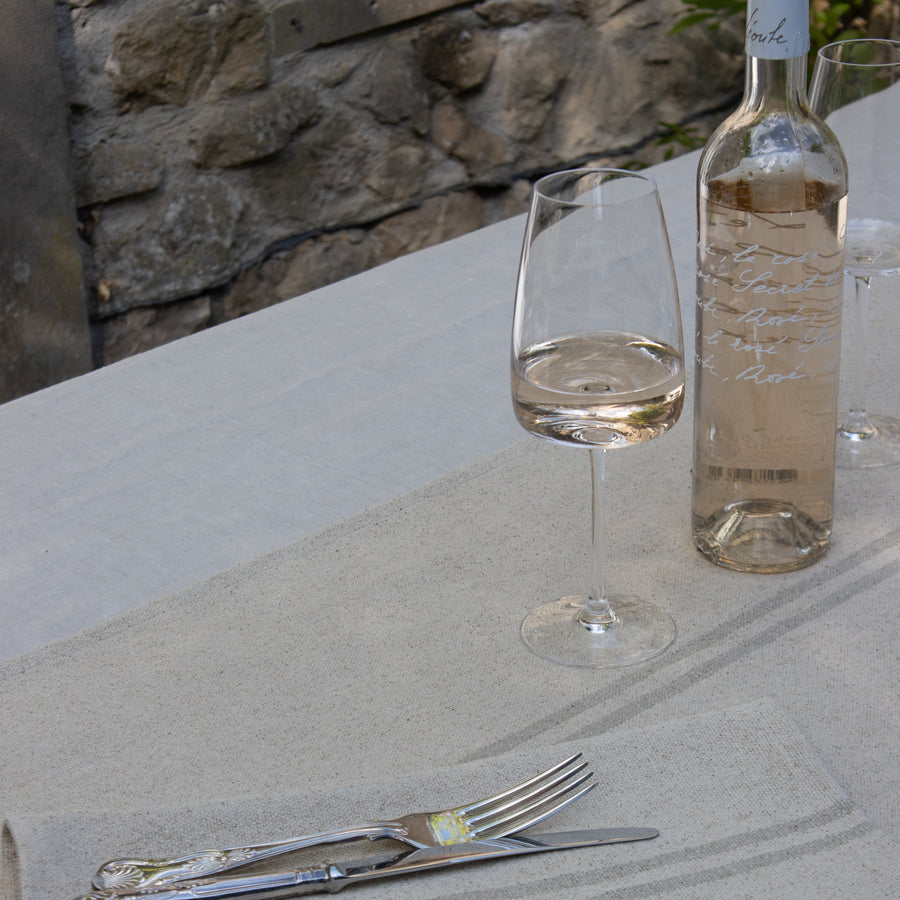 Rustic French Natural Stripe Grainsack Table Runner