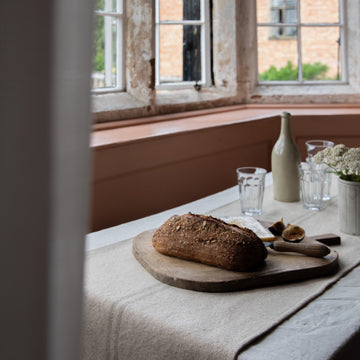 Rustic French Natural Stripe Grainsack Table Runner