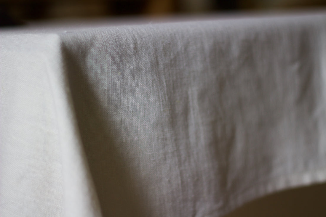 Soft White French Wide Width Linen Sample