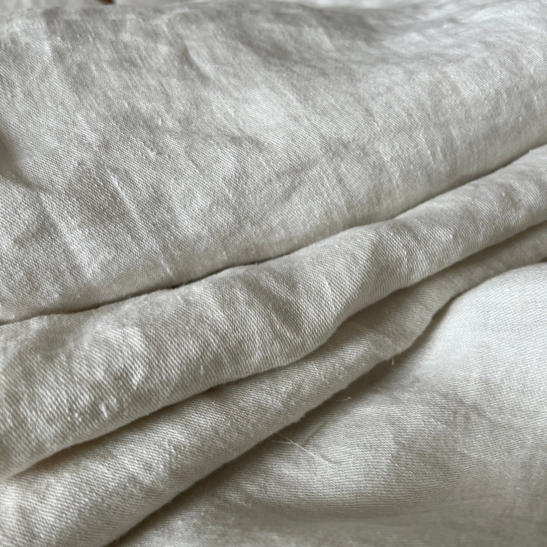 Double Width Woven Italian Linen + Hemp - 'Buttermilk'