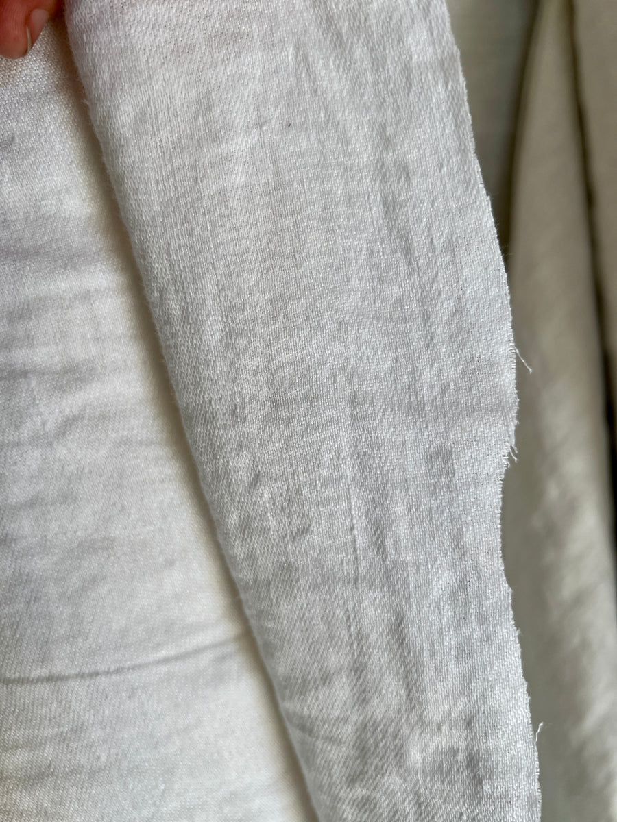 Double Width Italien Woven Linen + Hemp - Soft White