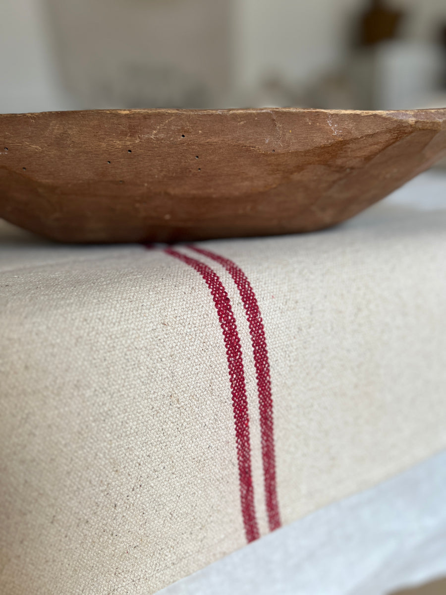 Rustic Red Stripe Grainsack Tablerunner