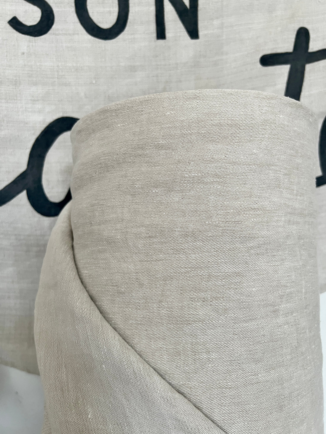 Double Width Woven Italian Linen + Hemp - 'Oyster'