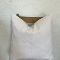 Soft White French Slubby Linen Cushion Cover