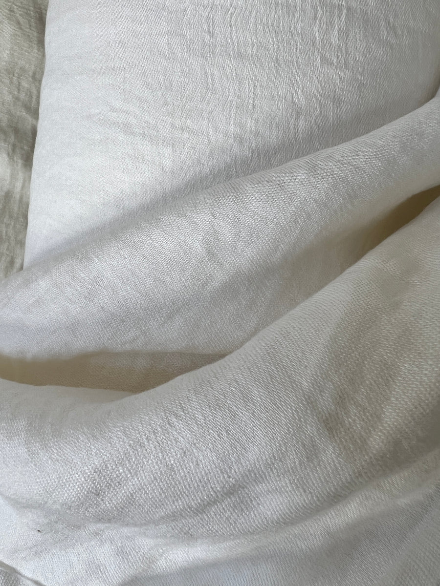 Double Width Italien Woven Linen + Hemp - Soft White
