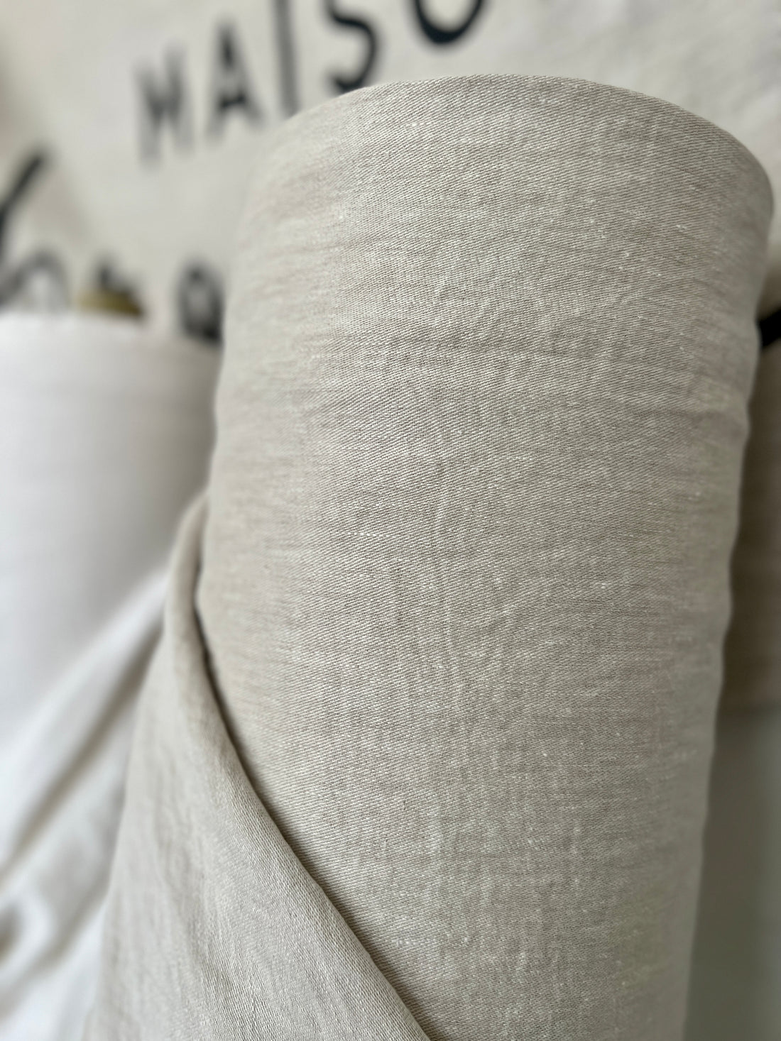 'No Waste' Double Width Italien Woven Linen & Hemp -'Natural'
