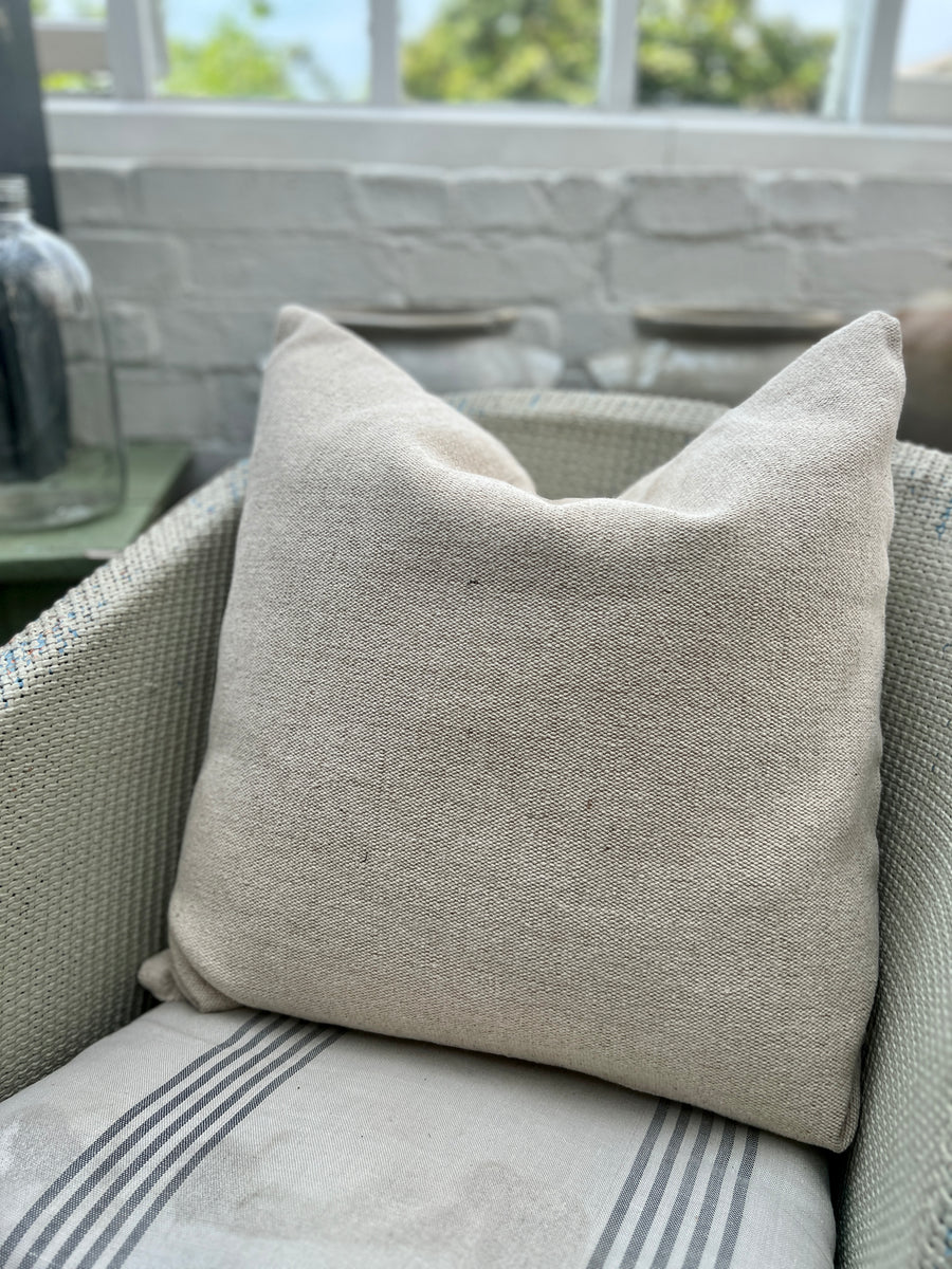Rustic Woven Jute Grainsack Cushion
