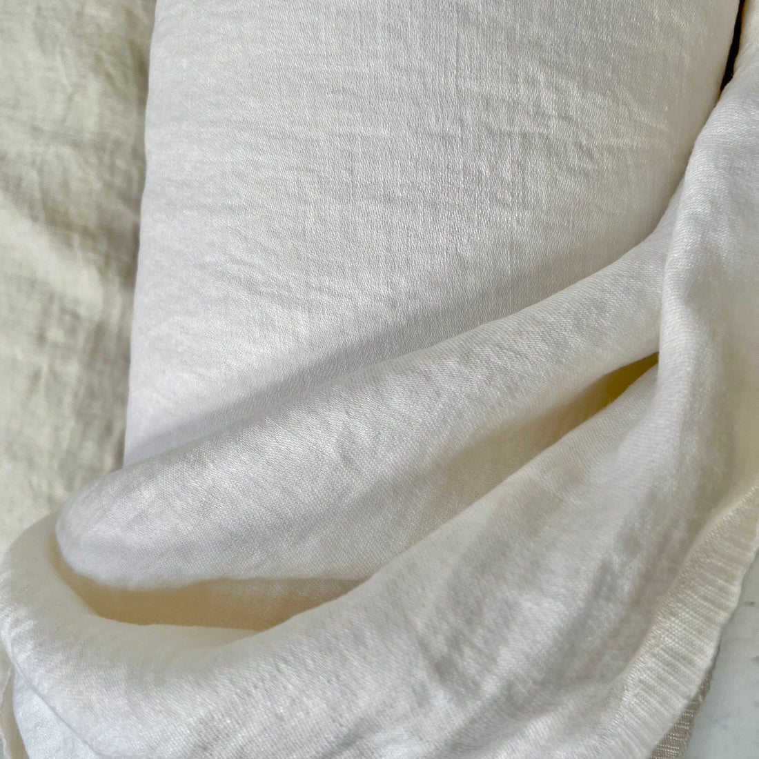 Double Width Italien Woven Linen + Hemp - Soft White
