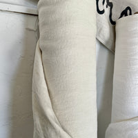Double Width Woven Italian Linen + Hemp Sample - 'Oyster'