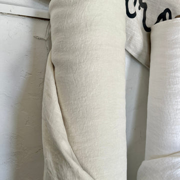 Double Width Woven Italian Linen + Hemp - 'Oyster'