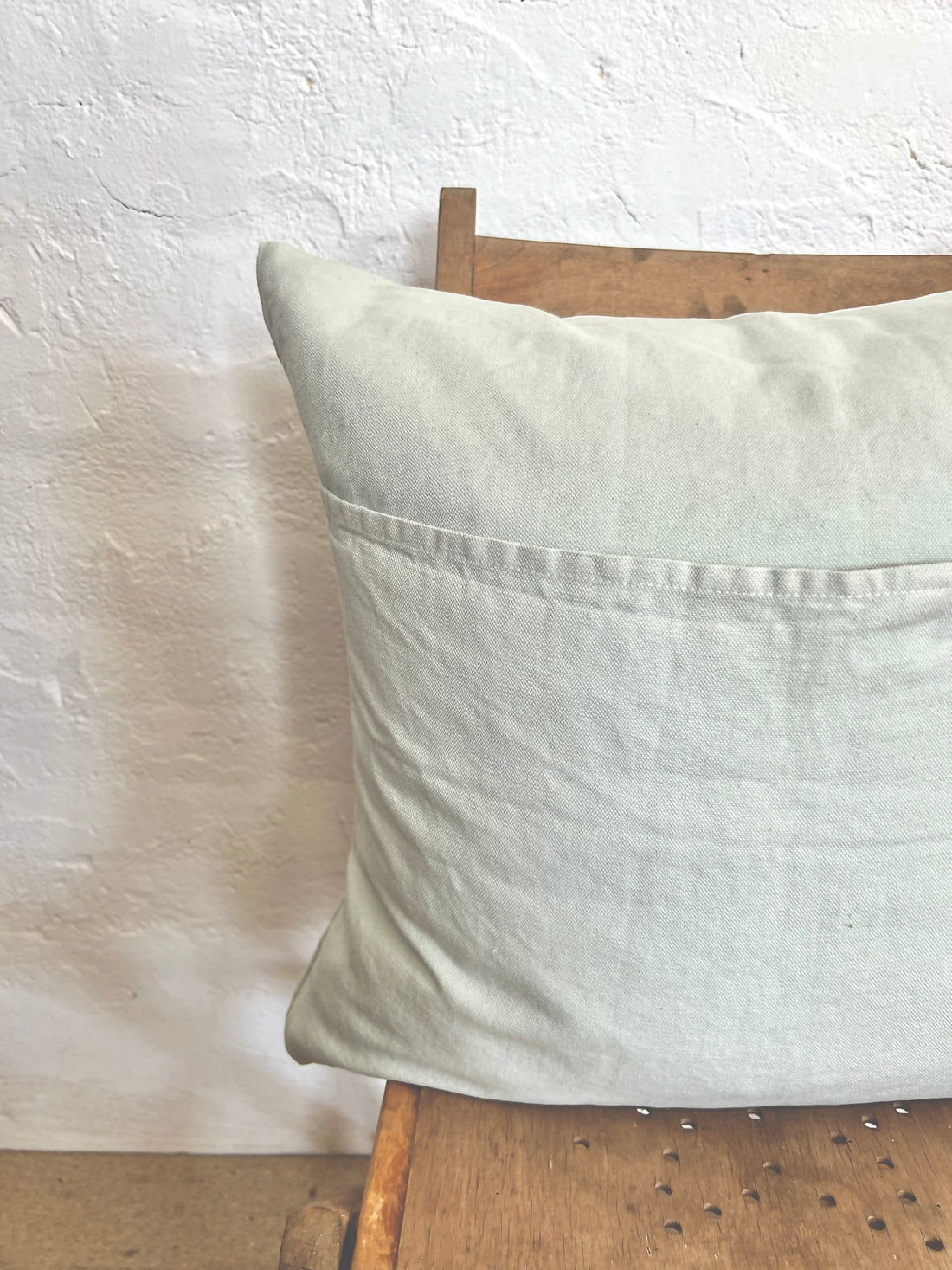 Soft Mint French Linen & Cotton Cushion Cover