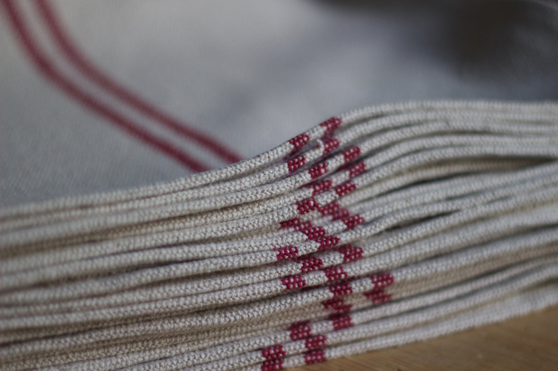 Rustic Red Stripe Grainsack Placemat