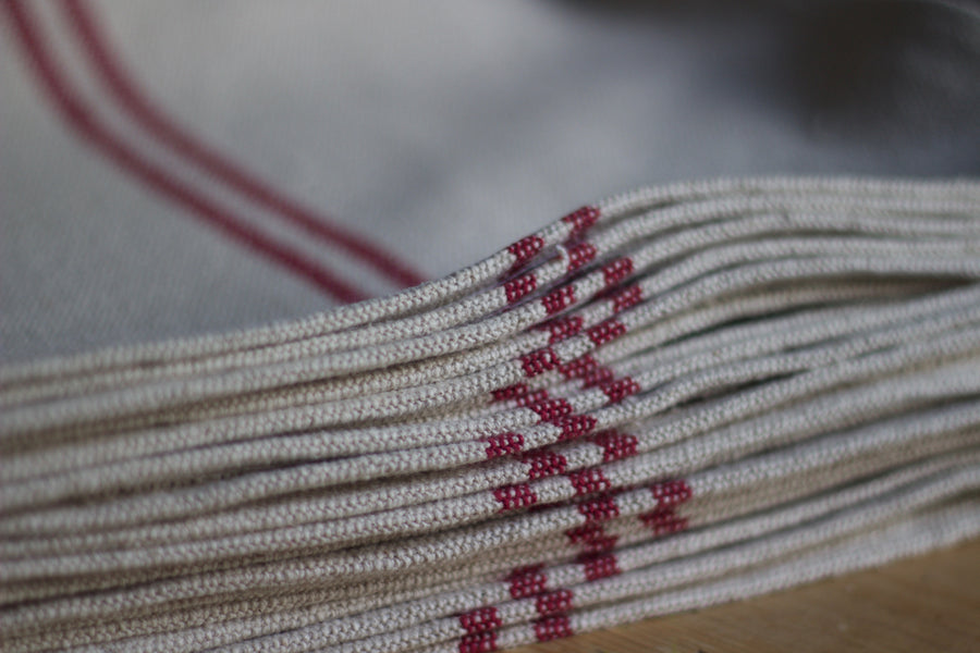 Rustic Red Stripe Grainsack Placemat