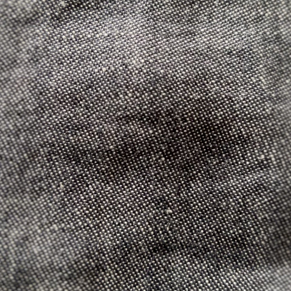 Double Width Italien Woven Linen & Hemp Sample - 'Washed Black'
