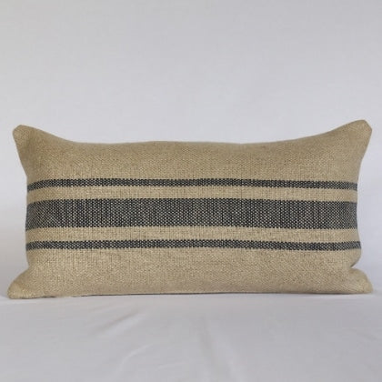 Archive | Montblanc Black Stripe Linen Oblong Cushion 50 x 30cm
