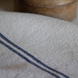 Rustic Blue Stripe Grainsack Fabric