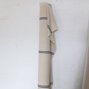 Rustic Blue Stripe Grainsack Fabric Sample