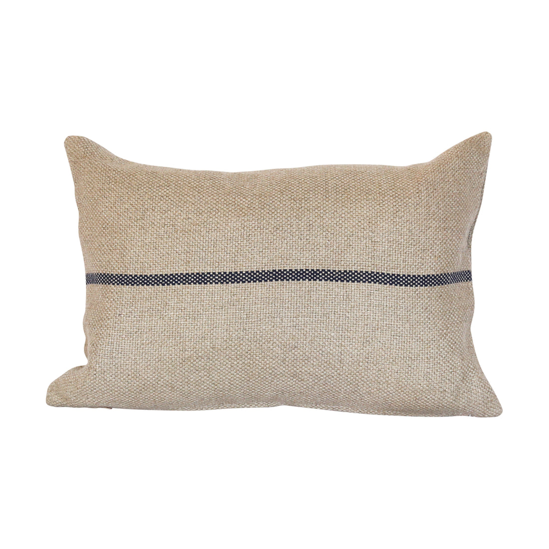 'Montblanc' Rustic Black Stripe Linen Cushion