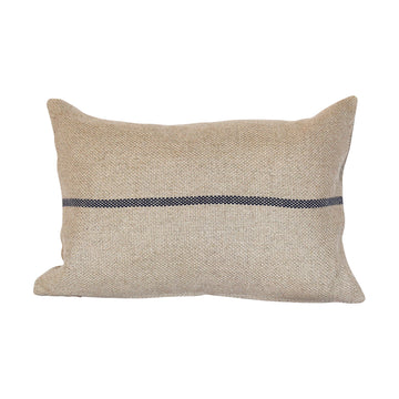 'Montblanc' Rustic Black Stripe Linen Cushion