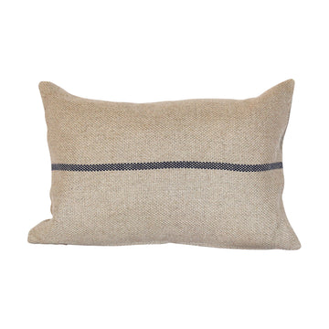'Montblanc' Rustic Black Stripe Linen Cushion