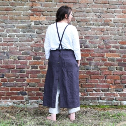 French Linen Traditional Crossback Apron