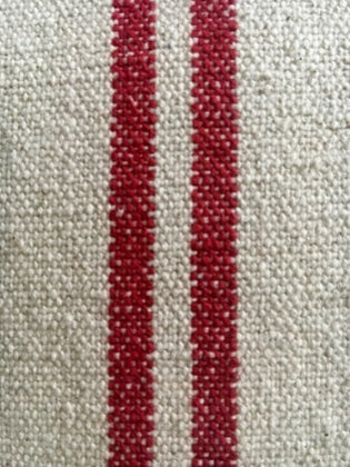 Rustic Red Stripe Grainsack Fabric