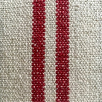 Rustic Red Stripe Grainsack Fabric